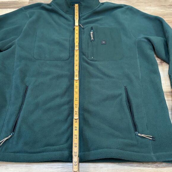 Roark Jacket Mens XL Landfall Fleece Green Full Zip Up Lined - Picture 6 of 11